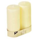 Pillar candles IVORY, diameter 80mm, height 22cm, ivory, 2 pack.