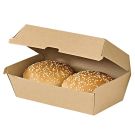 Pudełko HAMBURGER/ HOT-DOG Box Kraft op.25szt. (k/4) 225x125x82mm  Kraft