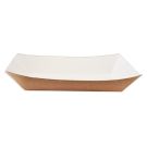 Tray brown/white, non-printed, 20x12x5 cm, pkg. 100 pcs.