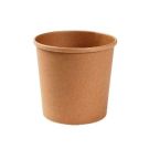 Soup cup KRAFT 600ml, diameter 11,5cm x h11,9cm coated PLA, 25 pieces