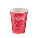 PAP/PE cup DW 400ml Enjoy op.25pcs SUP (k/20) dia.90mm, stamped, mix colors