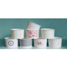 PAP/PE ice cream bowl 360ml Pastel 25pcs dia.102mm (k/20) mix designs