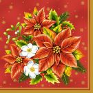 Serwetki 33x33 MAKI GWIAZDKA 0013 01 Poinsettia Bouquet Red op. 20 sztuk