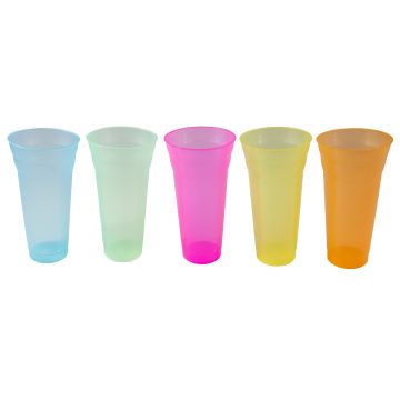 Milk cup SHAKE GLASS 700ml multicolour PP dia.9,5xh.18,5, 25pcs (10)