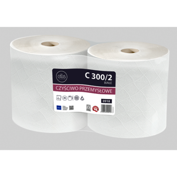 ELLIS Professional industrial cleaning cloth C 300/2, 290 m, pack of 2 rolls.