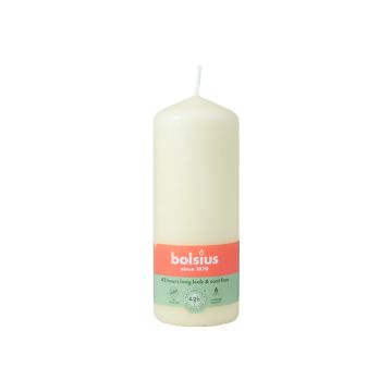 15 cm log candles, diameter 58 mm, delicate pearl Bolsius (set of 6)