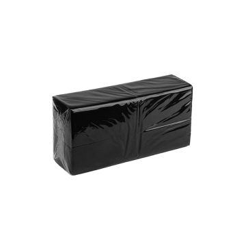 Serwetki 33x33cm, 1/8, 2W czarne, op.250szt. (k/8)