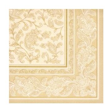 Serwetki PAPSTAR Royal Collection ORNAMENTS 40x40 szampan opakowanie 50szt