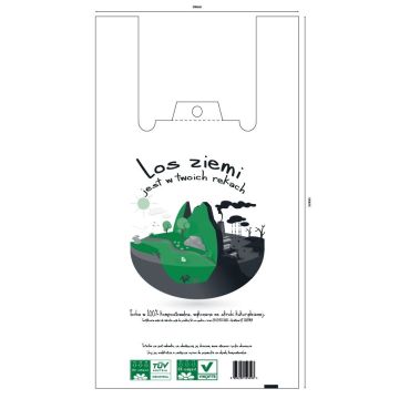 Compostable Carrier Bags 30/8/55 cm OK Compost HOME 100 pcs
