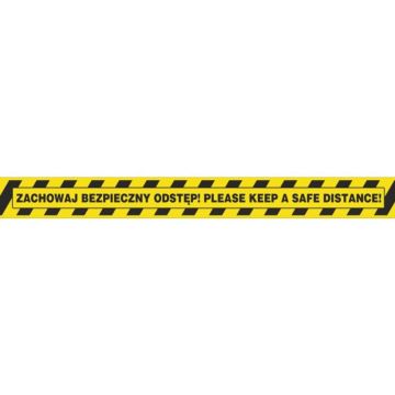 Warning tape OFFICE PRODUCTS Solve nt, keep safe distance, 50mm, 50m, 1 pc.