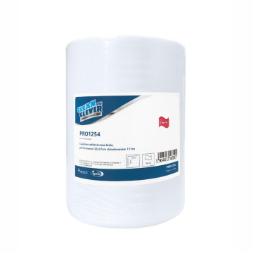 C&C PRO1254 white non-woven cleaning cloth, perforated, 32x37 cm, 111 m