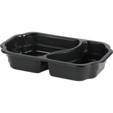 T B 250/159/2 H45 G capacity 246 pcs. 1100 ml, height 4.5 cm, black, two-piece HMR