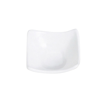 Finger food porcelain square plate 76x76x(h)34mm white, op.12pcs. (k/18)
