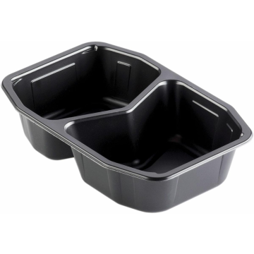 T B 215/148/2 H50 G poj.zgrzew op.312szt. 940ml, wysokość 5cm, czarny, dwudzielny HMR