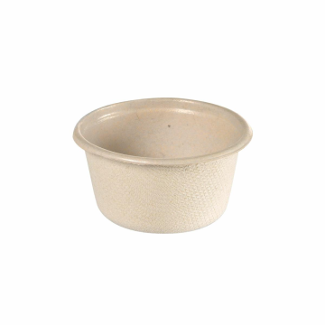63 mm sauce boat made of cane, 60 ml PBAT/PLA, pack of 150 (10 per box) PFAS Free