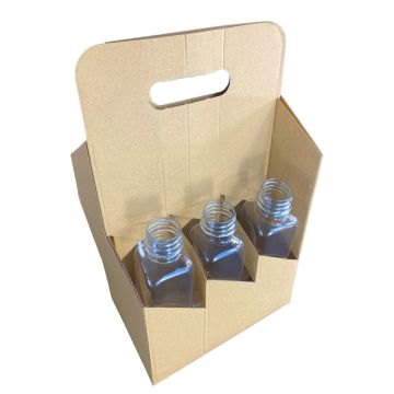 Carrier for 6 bottles 0,5l foldable, 20pcs