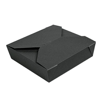 TAKEOUT BOX 21.7x21.7x6cm 2910ml black, op.50pcs. (k/2)