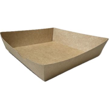 Brown tray 13x13cm brown/brown h 3,6cm op.100szt without print TnG (top size 16,5x16,5cm)