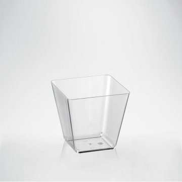 FINGERFOOD PS 120ml cup SPACE2 58x58x54mm, pack of 24 (case of 15), transparent, REUSABLE