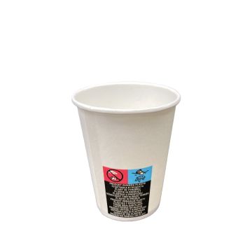 Paper cup, white, 150 ml, diameter 70 mm, height 70 mm, pack of 100