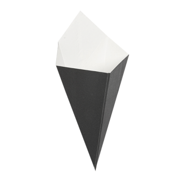 French fries cones 12,8x21,7cm black/white a 200pcs. (8cfx200)