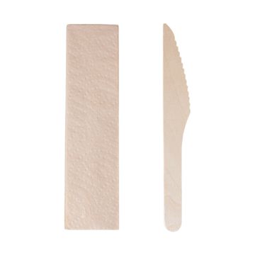 Wooden Gift Box, 4 wrappers, pack of 350, knife + napkin