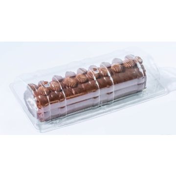 Confectionery container 4713 rPET for a roulade, poppy seed cake op.100szt. (k/2)