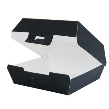 Pudełko HAMBURGER CZARNY DUŻY op.50szt. 142x137x61mm (k/10)