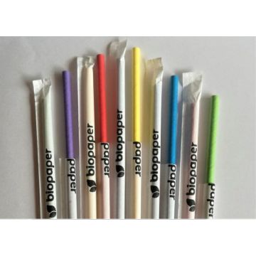Paper straws dia.7mm length 20cm MIX colours, op.150pcs (k/23) conf. in paper TnG