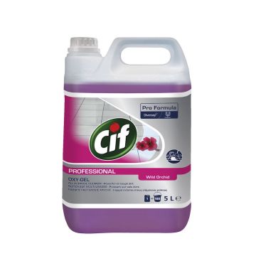Cif Pro Formula Oxygel Wild Orchid 5L - skoncentrowany preparat do mycia podłóg i innych wodoodpornych powierzchni zmywalnych