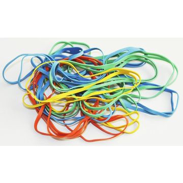 Gumki krzyżowe Q-CONNECT, 0,1kg, średnica 100mm, mix kolorów