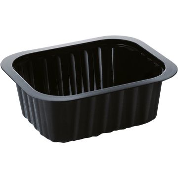 T B 137/113/1 H5 R poj. zgrzew. op.300szt 470ml, wysokość 5,3cm czarny, niedzielony żebrowany, DUNI