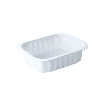 T W 137/113/1 H35 R poj.zgrzew op.300szt 350ml wysokość 3,5cm biały, niedzielony żebrowany, SIDE DISH
