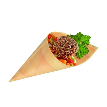 FINGERFOOD - wooden cones diameter 6,5xh.12,5cm 50 pieces