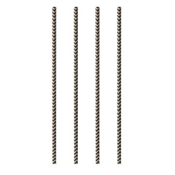 Słomki papierowe 6mm dł.20cm ZigZag black op. 100 sztuk
