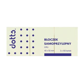 Self-adhesive block 50x40(3) yellow DATURA