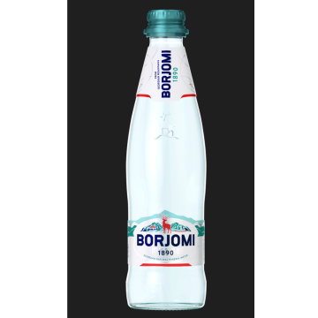 Water 0.33l naturally carbonated op.12 pcs. BORJOMI glass bottle