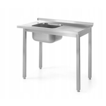 Dishwasher discharging table with sink - screwed - right 1000x600x(H)850 code 811924