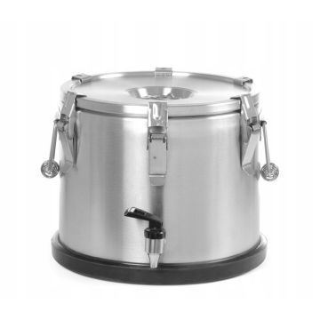 Steel thermos flask for food transportation with tap 15 liters - code 710135