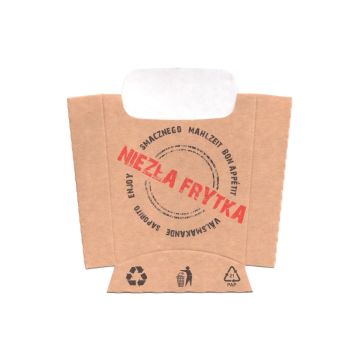 Chip box 200g brown print pkg. 500 pcs.