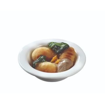Finger food porcelana talerzyk okrągły fi.75mm biały, op.12szt. (k/16)