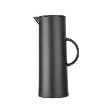 Vacuum jug black with button 1 l