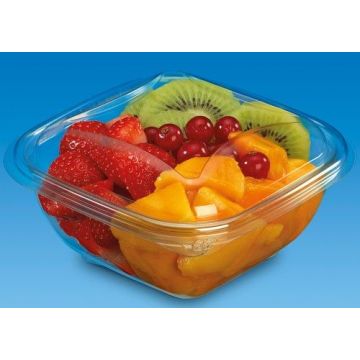 Salad container set KRISTAL transparent 500ml + ANTI FOG lid, 80 sets