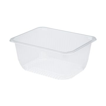 Tray PP 227x178x100 transparent ribbed G 0186 high, 380 pieces