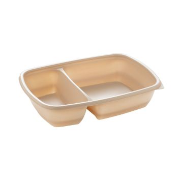 FastPac RC23 N lunch pojemnik 600+300ml op.75szt (k/4) dwudzielny, PP, beżowy, Sabert