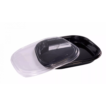 SUSHI black container with lid, 27x27cm, pack of 50 (k/2)