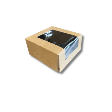 SUSHI box 10x10x4.5cm, pack of 50, kraft/black