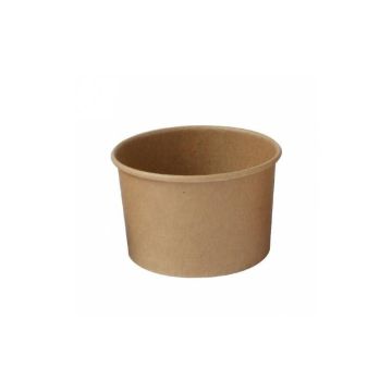 Paper container KRAFT for ice cream 270ml dia.95xh.55mm, 50 pieces
