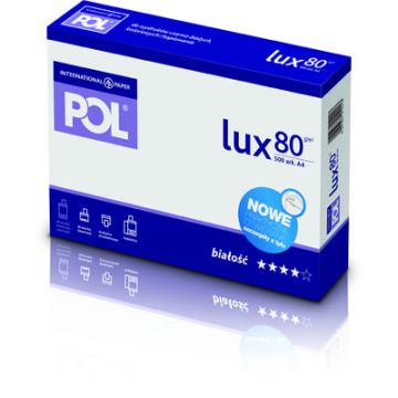 Papier A4 Pol lux, 80g, białość 161 CIE, 500 sztuk