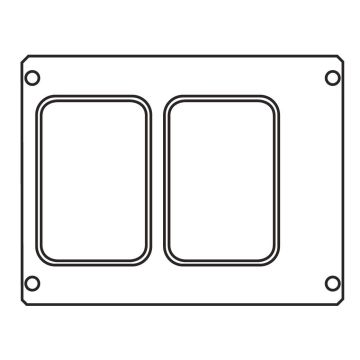 Frame, tray matrix AG02 1309/CL double 135x95 TnP